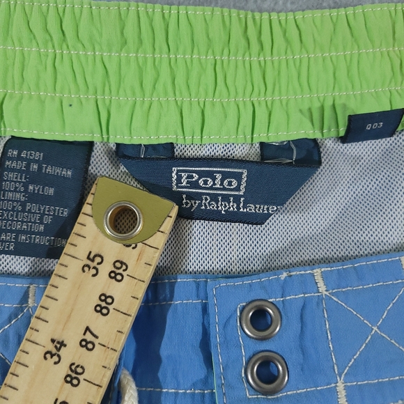 Polo Ralph Lauren Swimwear Mens Large Cargo Board Shorts Swim Trunks Aqua Pony - Picture 8 of 14
